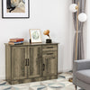Buffet Storage Cabinet Kitchen Sideboard with 2 Drawers-Gray