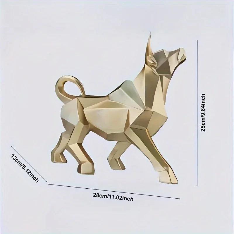 Bull Sculpture - Abstract Gold
