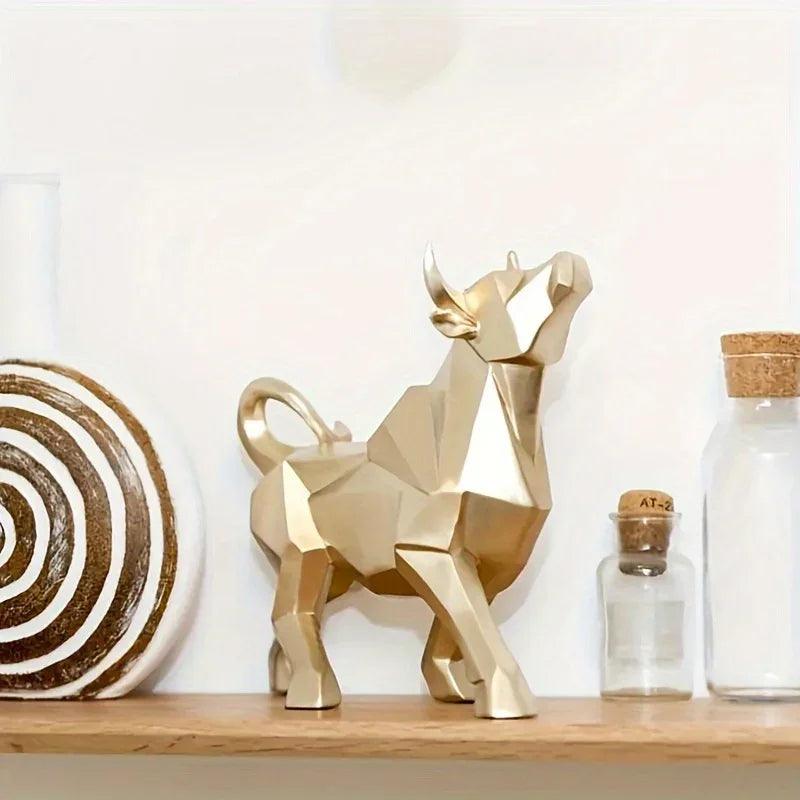 Bull Sculpture - Abstract Gold