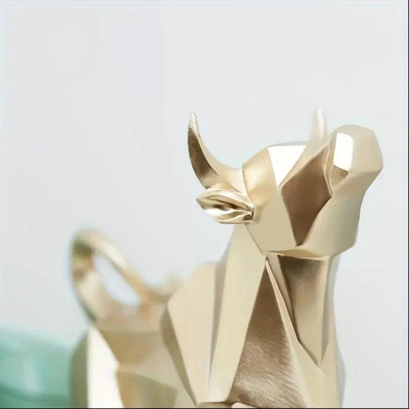 Bull Sculpture - Abstract Gold
