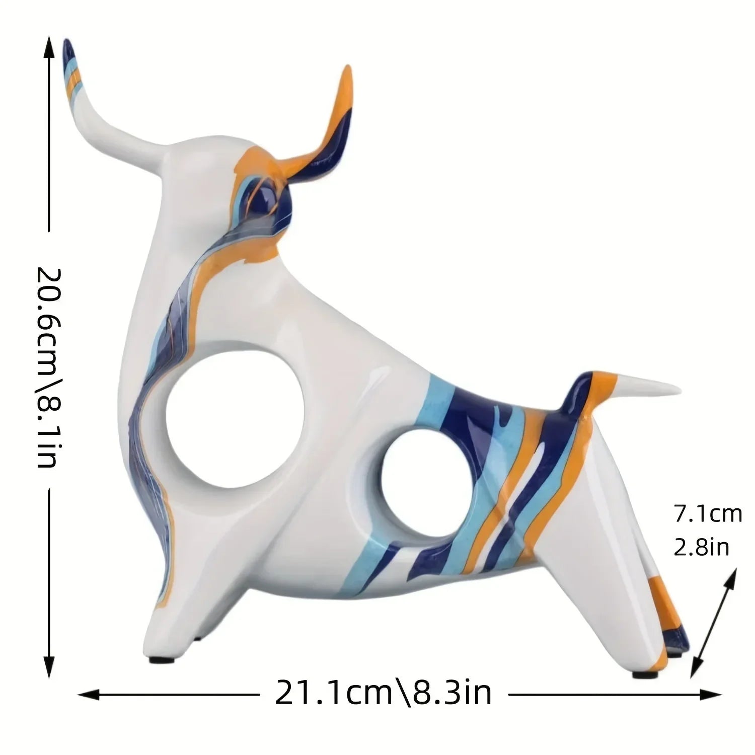Bull Statue - Unique Colorful Abstract