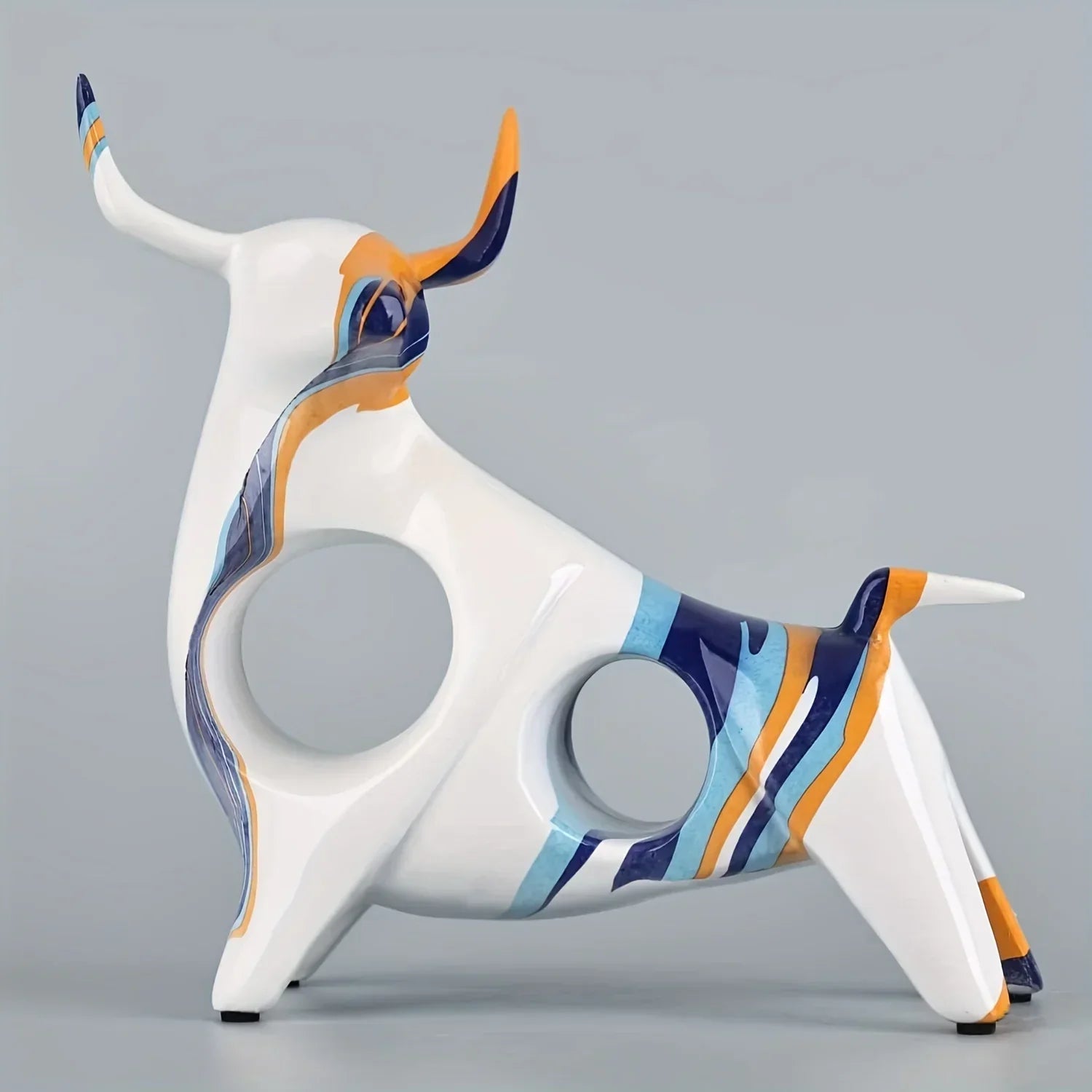 Bull Statue - Unique Colorful Abstract
