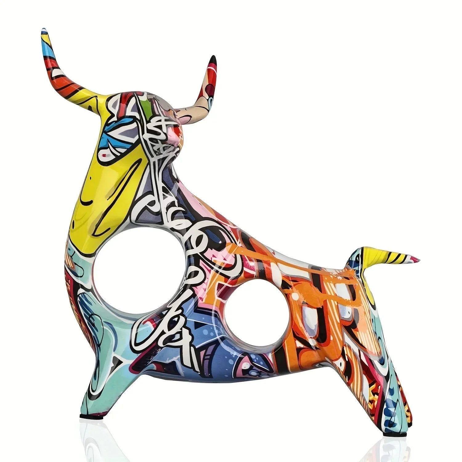 Bull Statue - Unique Colorful Abstract