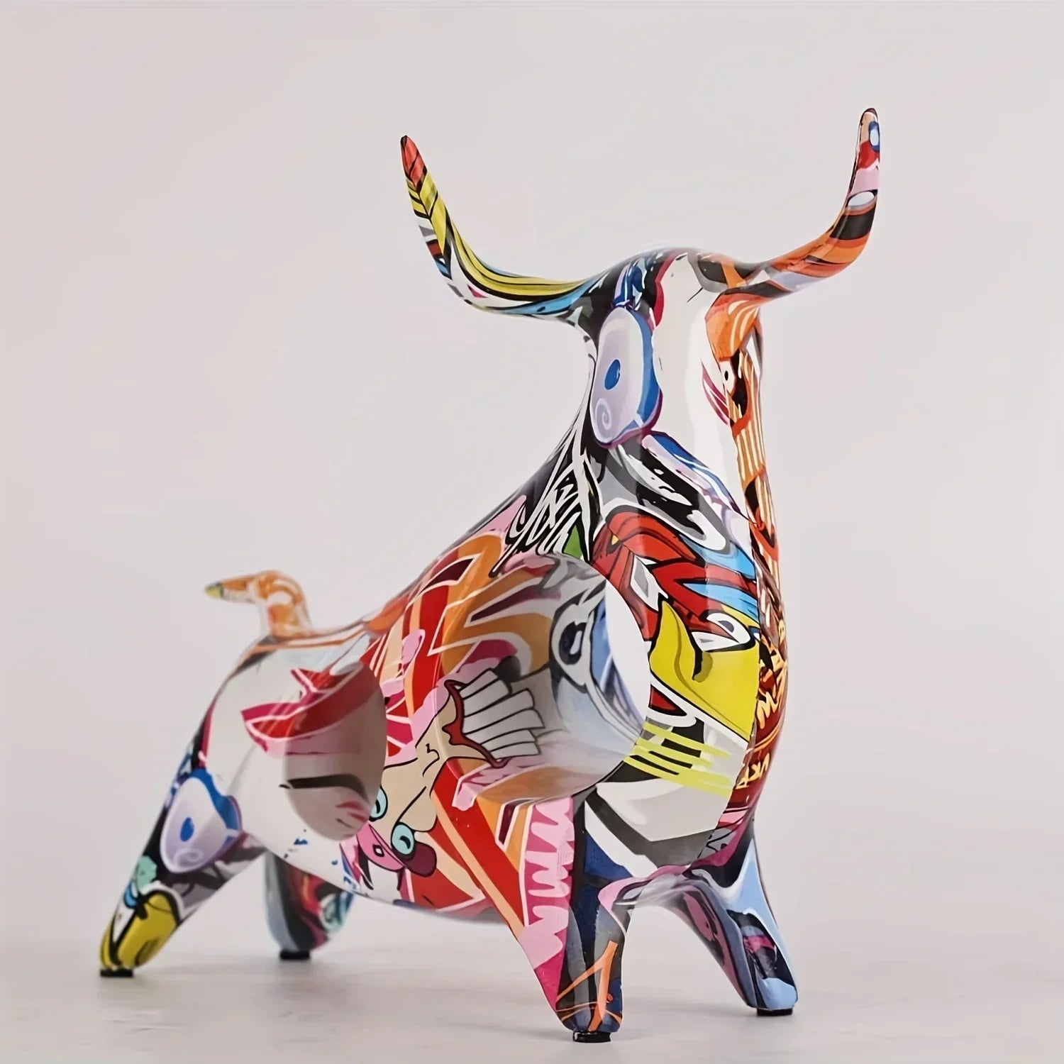 Bull Statue - Unique Colorful Abstract