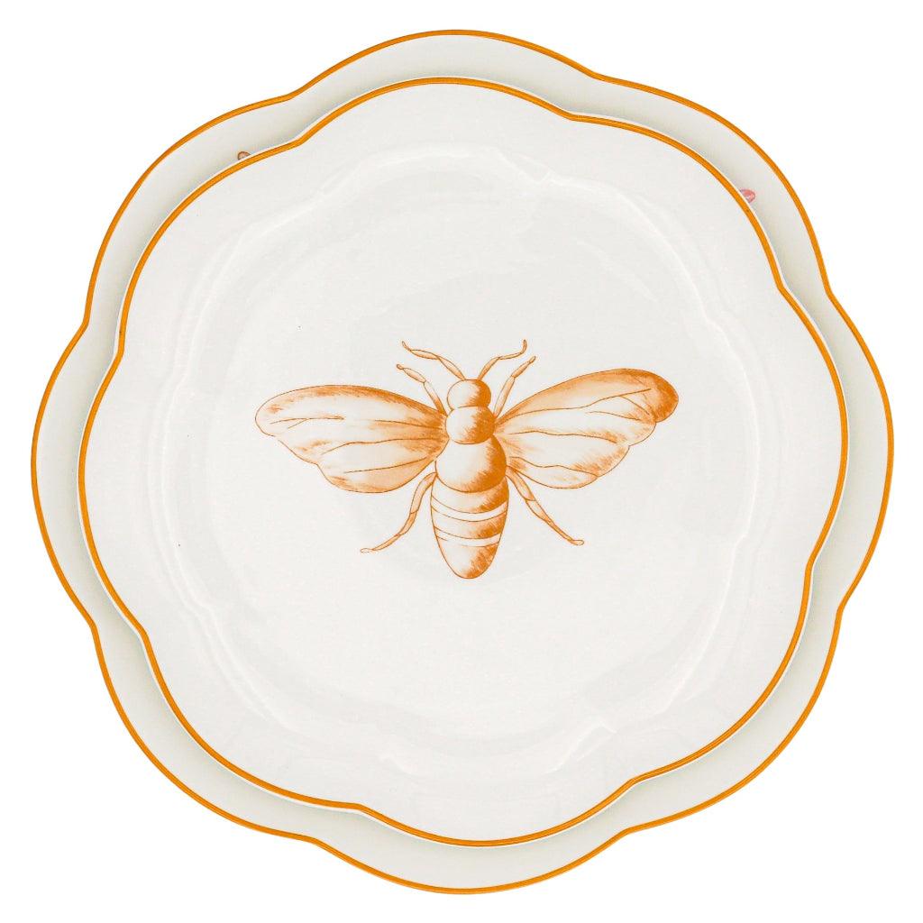 Bumble Homecoming Scalloped Ceramic Starter Plates – Case of 12 (+3 Bonus Plates)