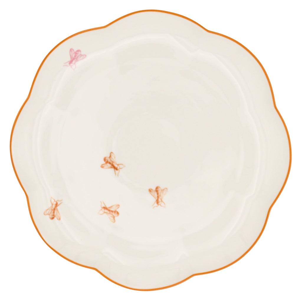 Bumble Voyage Scalloped Ceramic Dinner Plates – Case of 12 (+3 Bonus Plates)