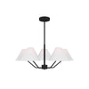 Burke Chandelier - 5Heads: D76 x H40cm / D29.9 x H15.7″ / Black