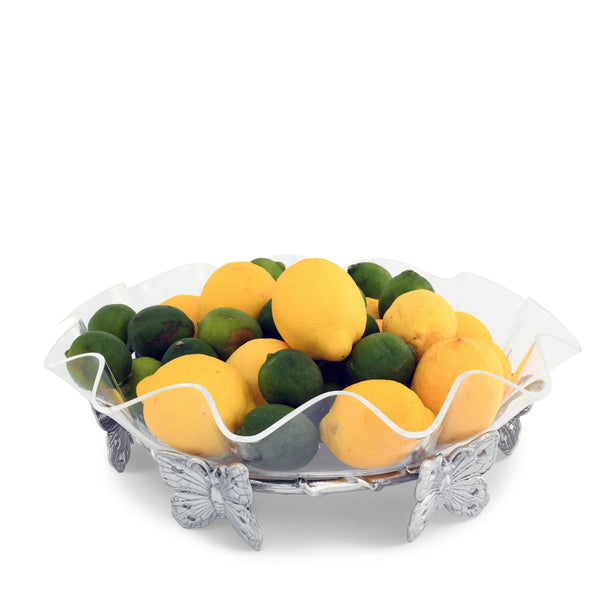 Butterfly Stand Acrylic Bowl 16