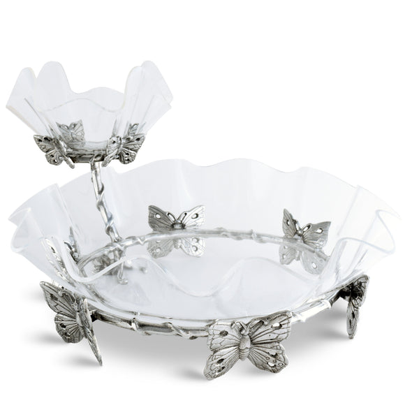 Butterfly Stand Acrylic Bowl 16
