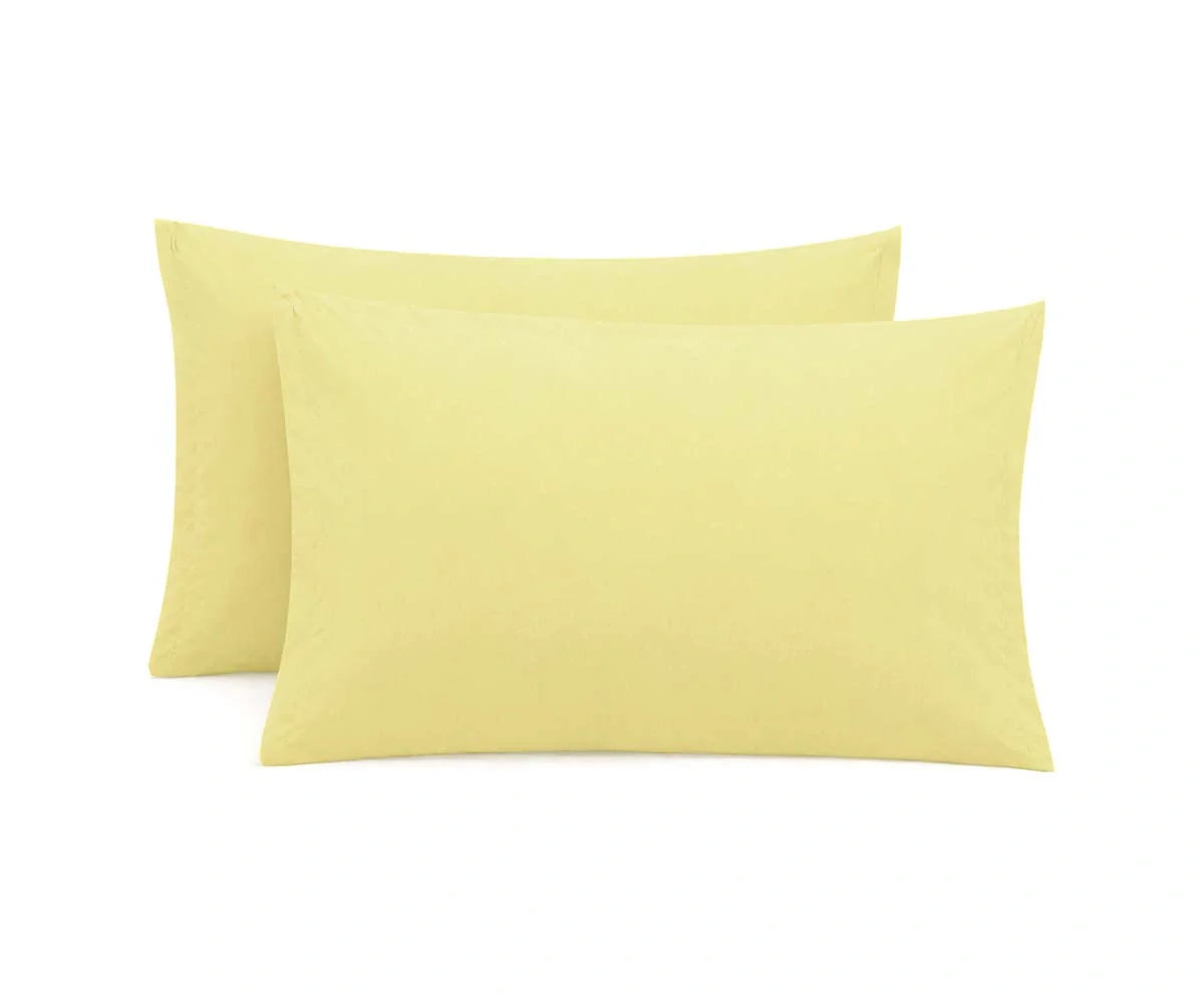 100% Cotton Sateen Pillowcases - Set of 2