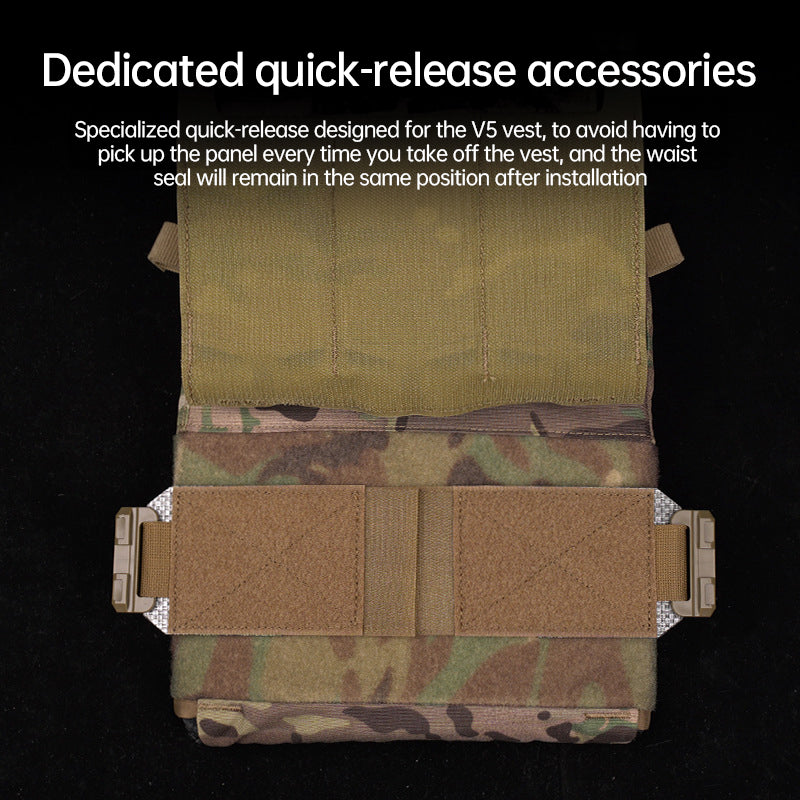 One Pair (2 Pieces) Style 3Ac Kit for FCPC V5 Tactical Vest Cummerbunds, with Quick Release Buckle, made of imported Tegris.