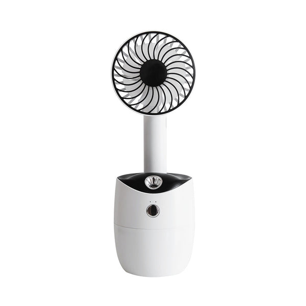 New Rotary Spray Fan USB Rechargeable Mini Humidifier Portable Silent Shaking Head Fan
