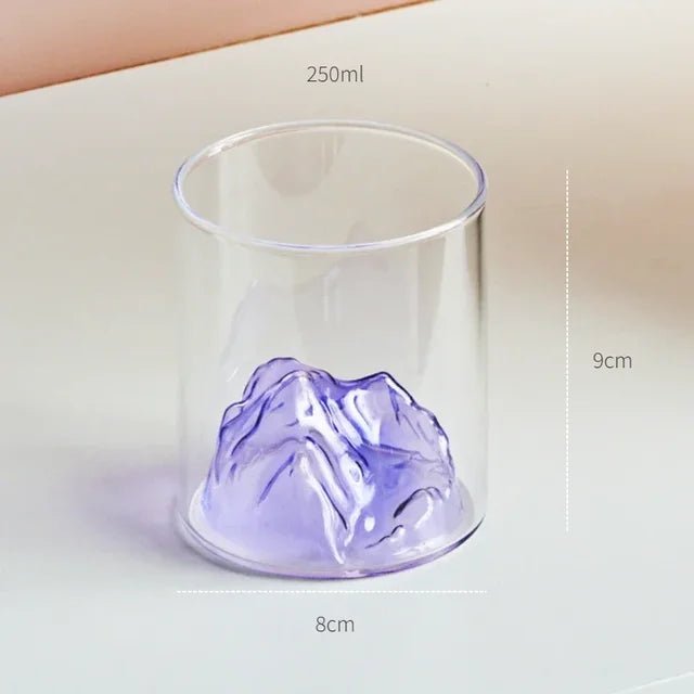 Small Transparent Glass Coffee Cup Mountain Glass Whisky Heat Resistant Tea Drink Milk Juice Cup Cups Drinking Glasses