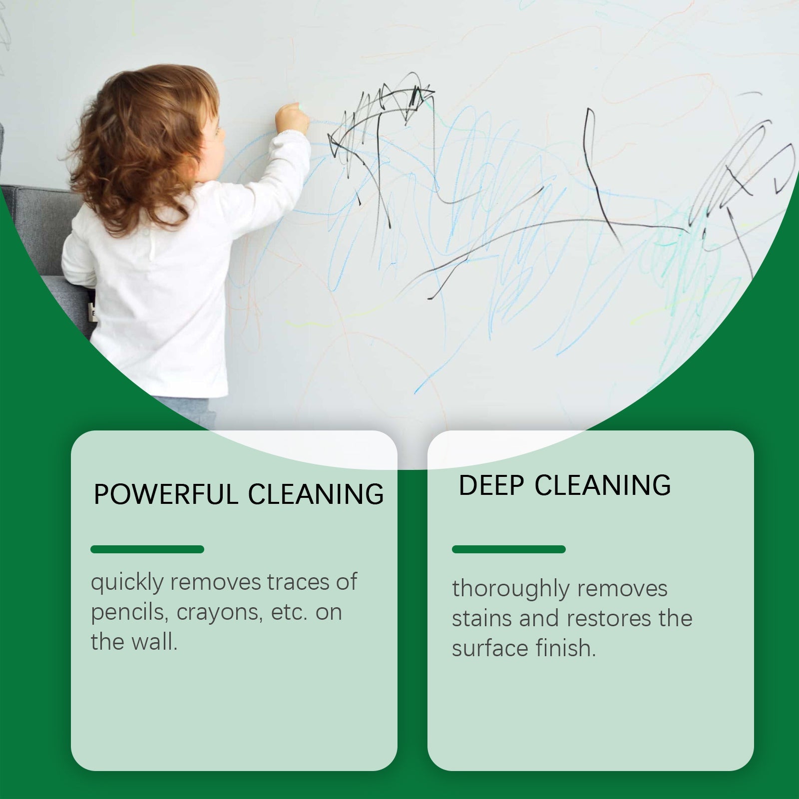 Wall Cleaning Cream, Wall Cleaning And Decontamination Cream Waterproof Renovation Stain Removal Wall Cleaner