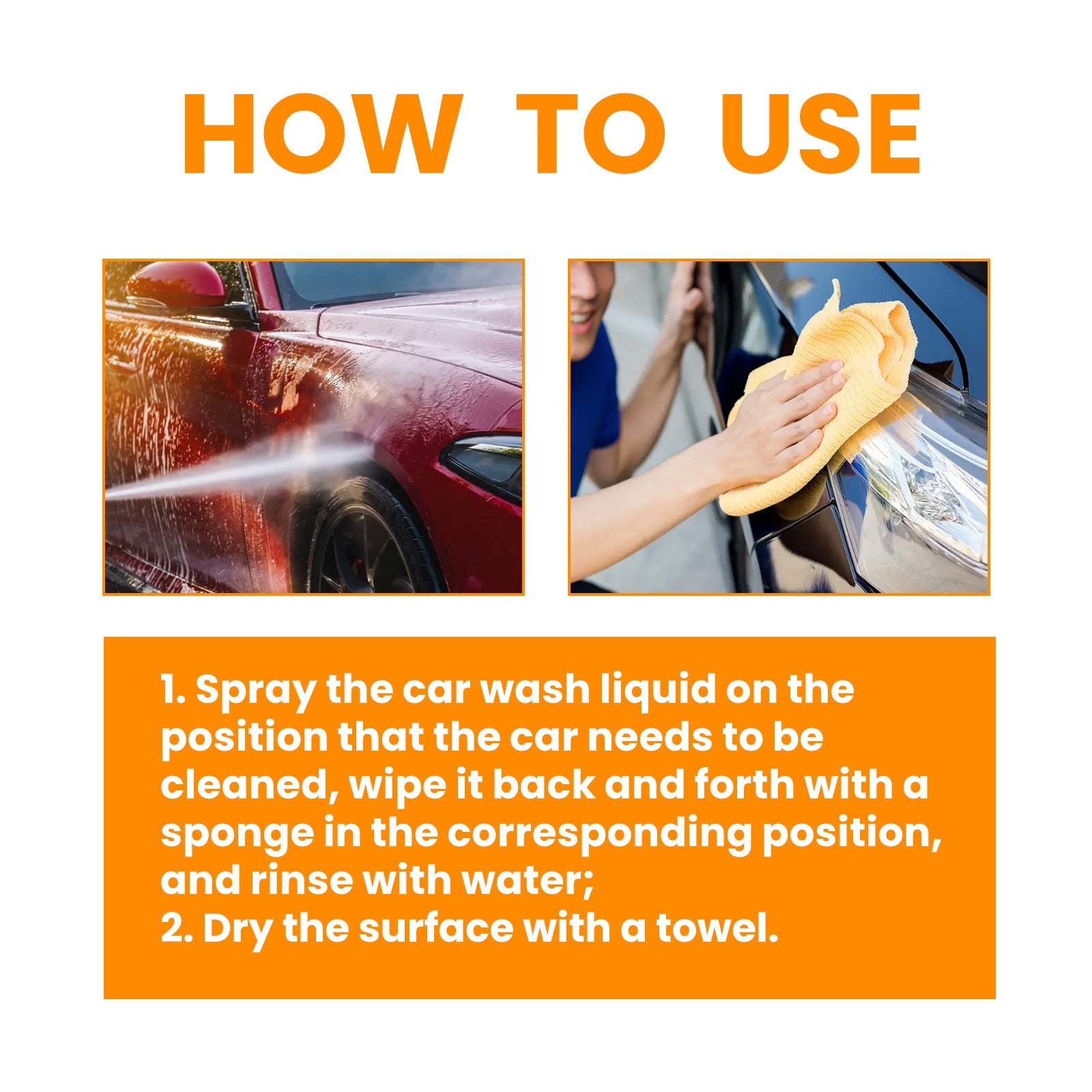 Car Wash Liquid Car Paint Coating Tire Rim Brightening Clean Refurbished Dust Maintenance Cleaner