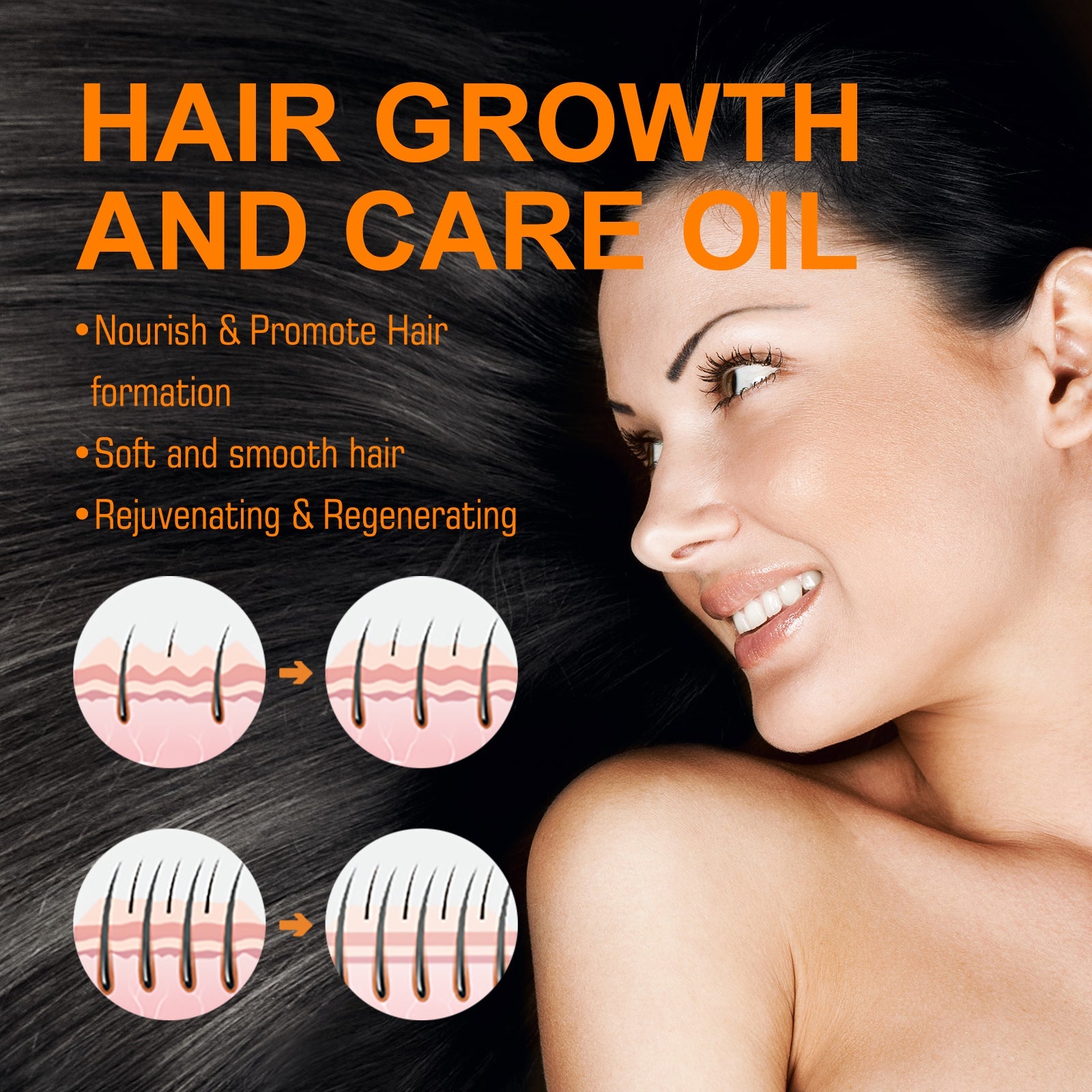 Hair Growth And Care Oil, Repair The Hair Dry Deep Moisturizing Smooth Hair Knot Not Dense Hair Oil