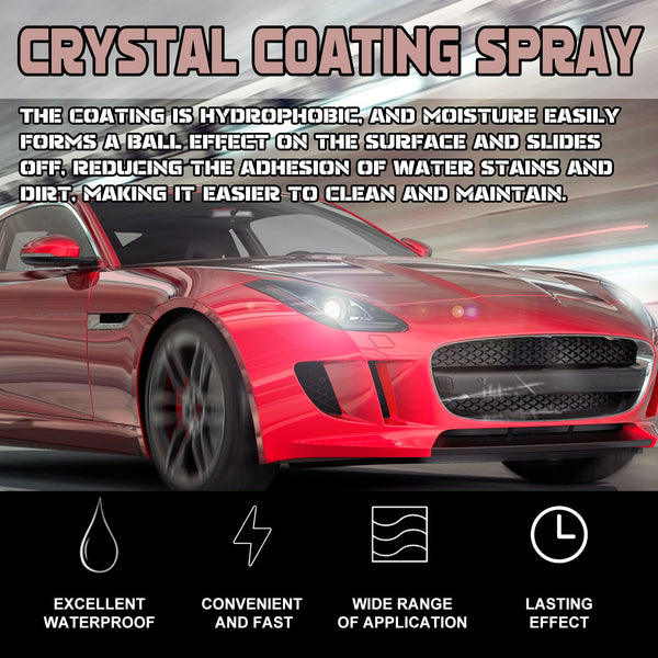 Crystal Coating Spray, Clean Water Stains And Dirt With New Bright Long-Lasting Maintenance Spray