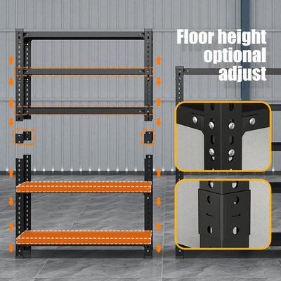 Household storage rack, adjustable display rack, carbon steel storage rack 100cm * 40cm * 180cm, five layers (black)