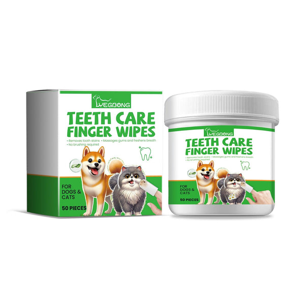 Dog And Cat Tooth Wipes, Pet Dog Mild Tooth Cleaning Tartar Stains Fresh Breath Wipes
