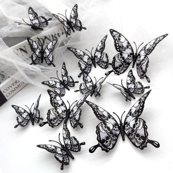 Halloween 3D Butterfly Bat Home Decor Wall Sticker 12 Pack Butterfly Sticker Wall Sticker