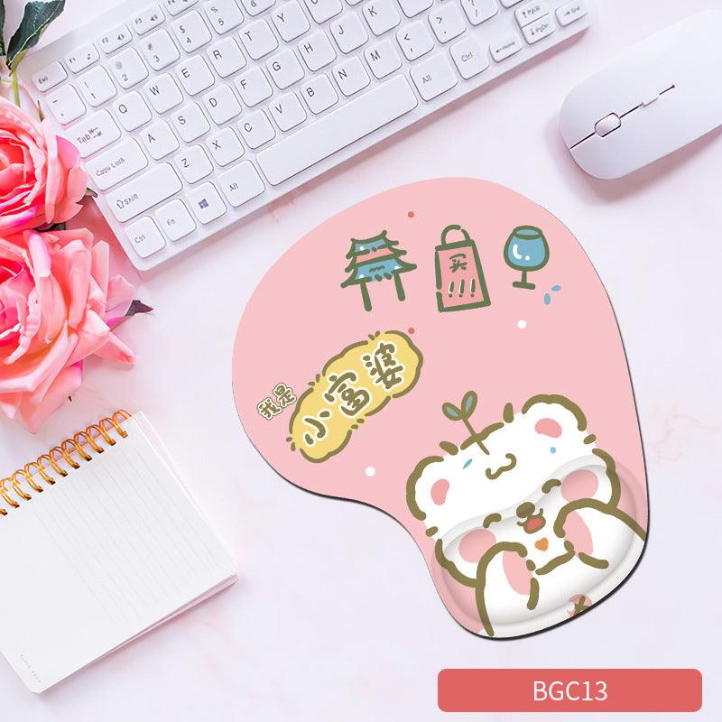 Silicone wrist mouse pad female comfortable computer soft non-slip hand rest pad thick non-slip wrist rest cute game pad