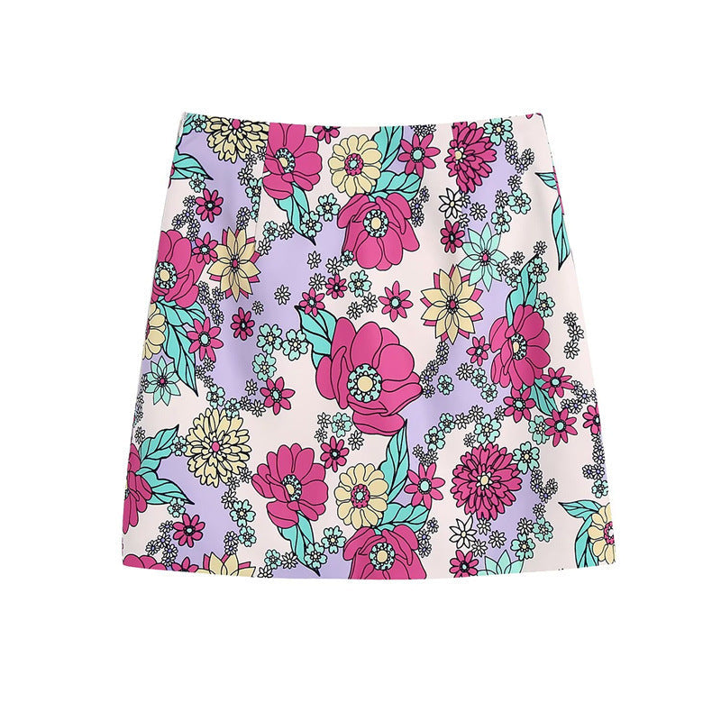 Fashionable and Sexy Women's Floral Print Skirt with Style