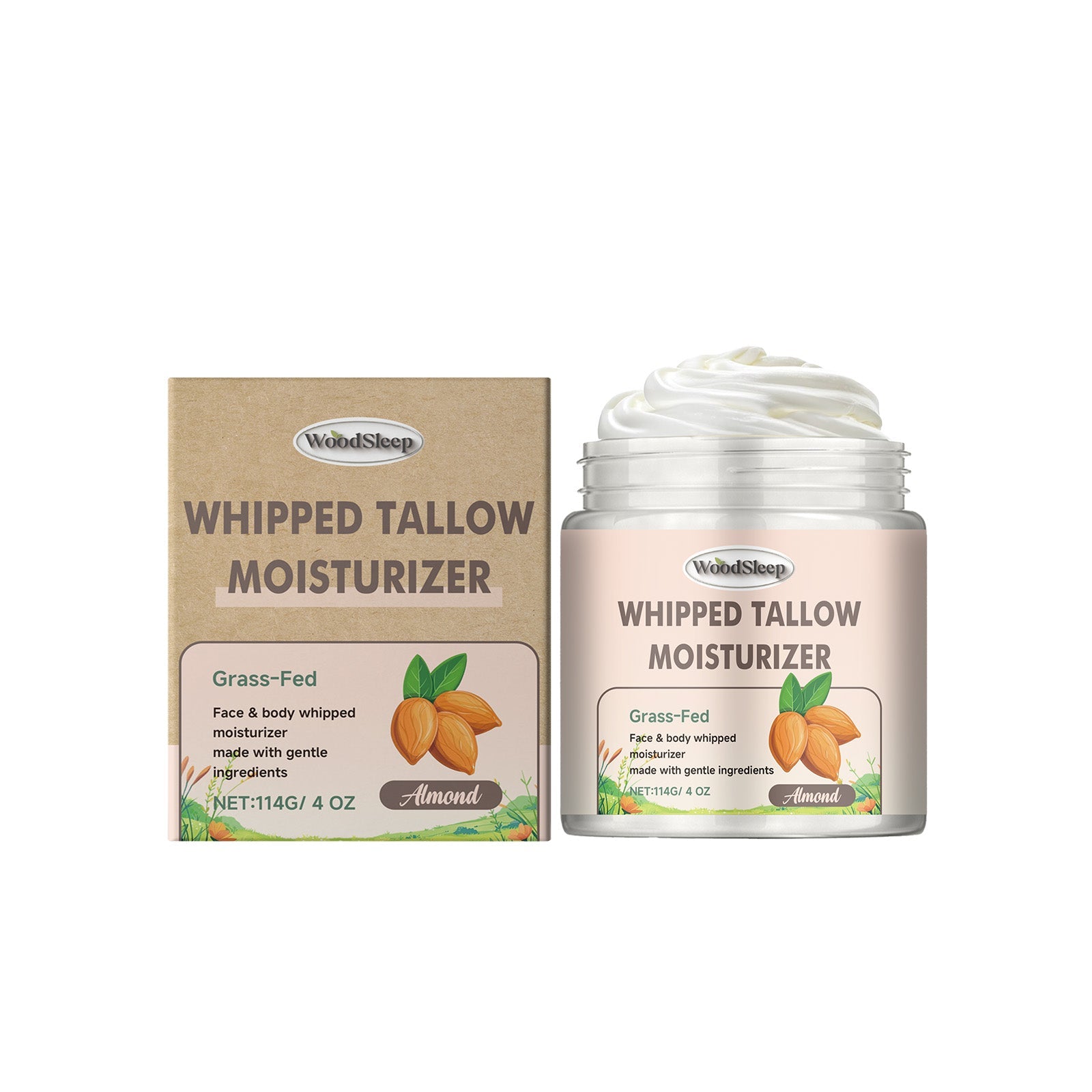 Almond Tallow Moisturizer Moisturizes Skin With A Refreshing Non-Sticky Skin Care Cream