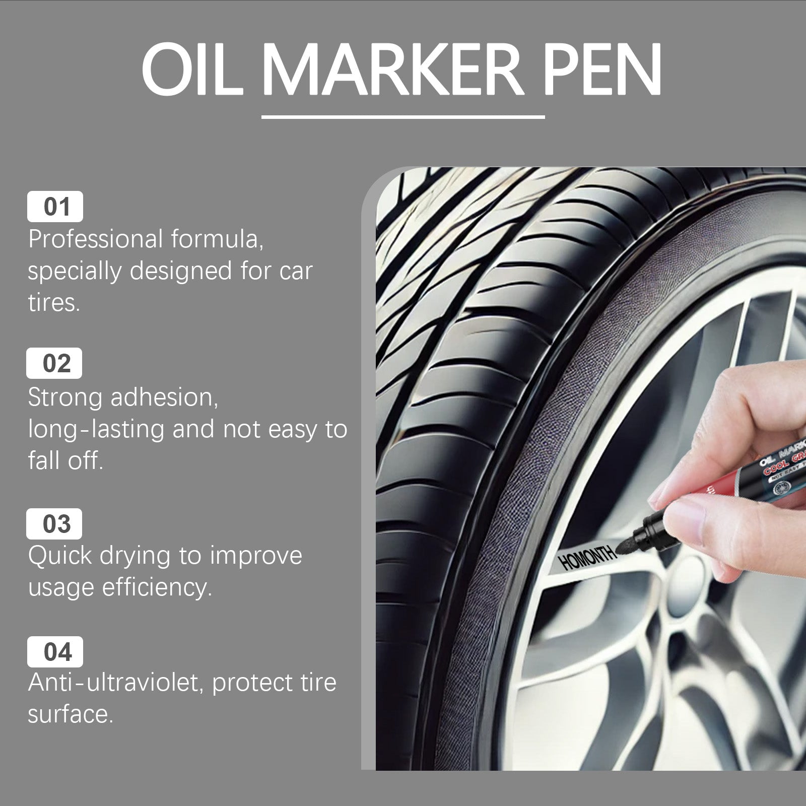 Car Tire Oil Marker Car Tire Paint Graffiti Paint Cool Diy Car Marker