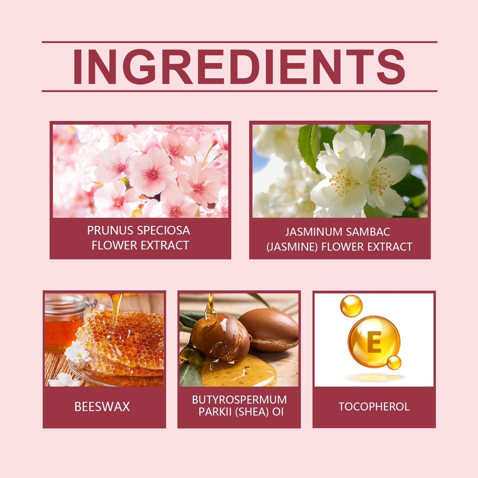 Solid Cherry Blossom Balm Mild Elegant Lasting Light Fragrance Exudes Charm Refreshing Non-Sticky Date Pocket Balm