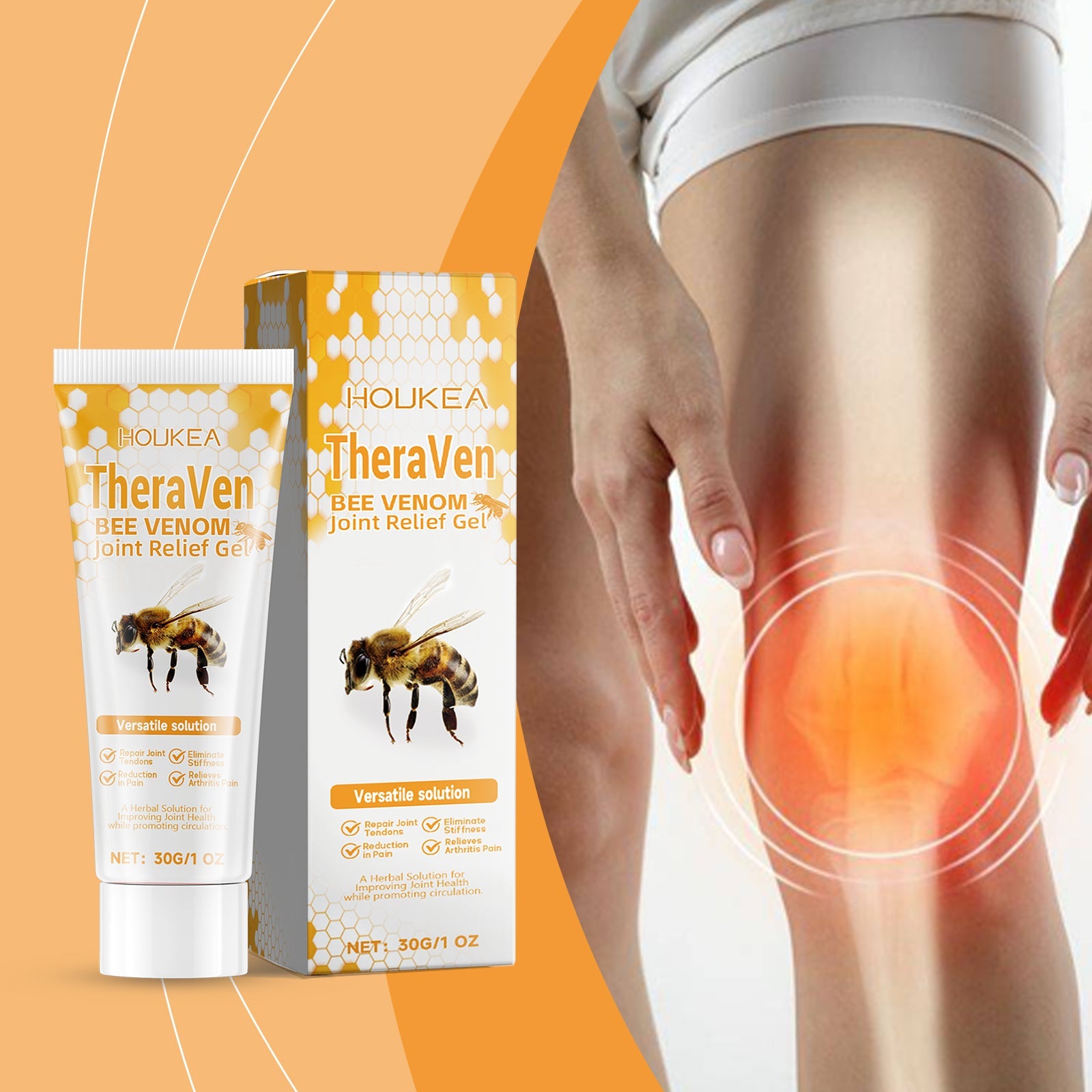 Bee Venom Joint Gel Knee And Foot Joint Daily Body Care Gentle Massage Gel For Topical Use
