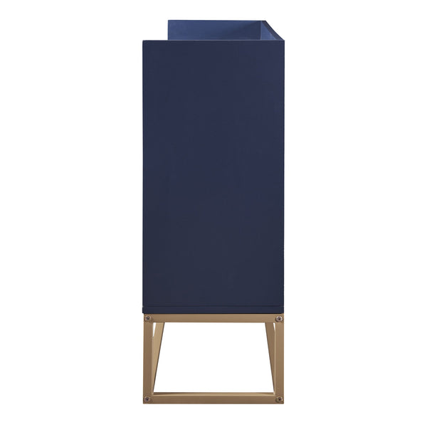TREXM Modern Sideboard Elegant Buffet Cabinet with Large Storage Space for Dining Room, Entryway (Navy) V.I.P Digital Presence
