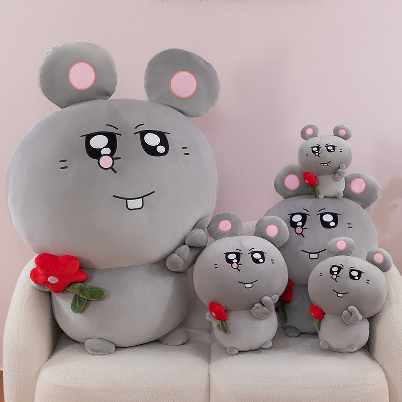 Meiji and Rat Backpack Doll Meiji Mouse Doll Plush Toy Large Cloth Doll Pillow