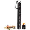 Sealed Waterproof 7 Days Split Aluminum Alloy Metal Medicine Box - Black