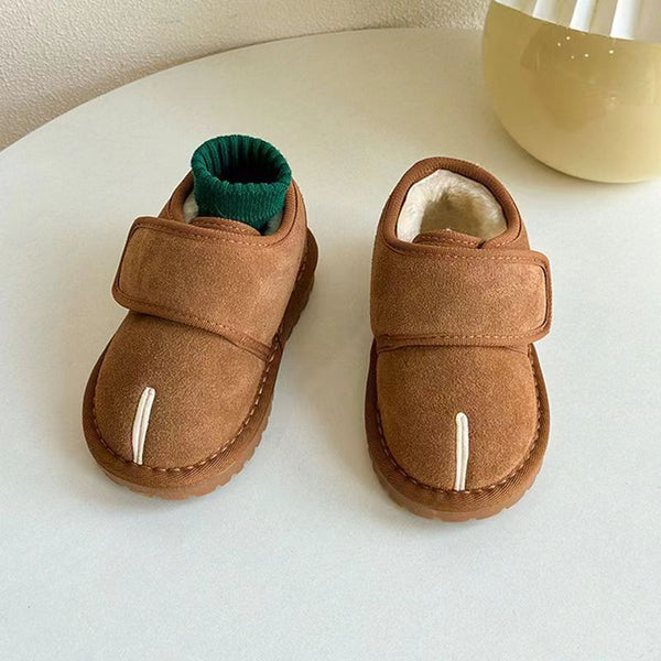 Baby Cotton Shoes Autumn/Winter New Children's Velvet Shoes Men's and Women's Shoes Fake Split Toe Snow Boots