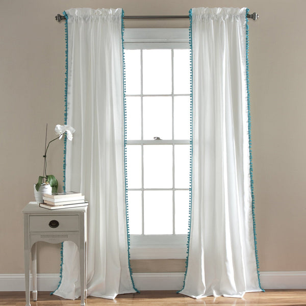 Pom Pom Window Curtain Panel