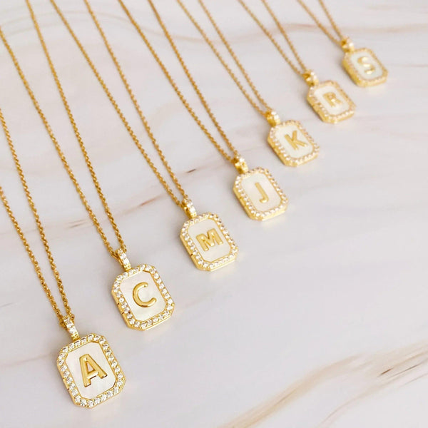 Initial Deco Open Locket Pendant Necklace - Gifts for You 'n Me