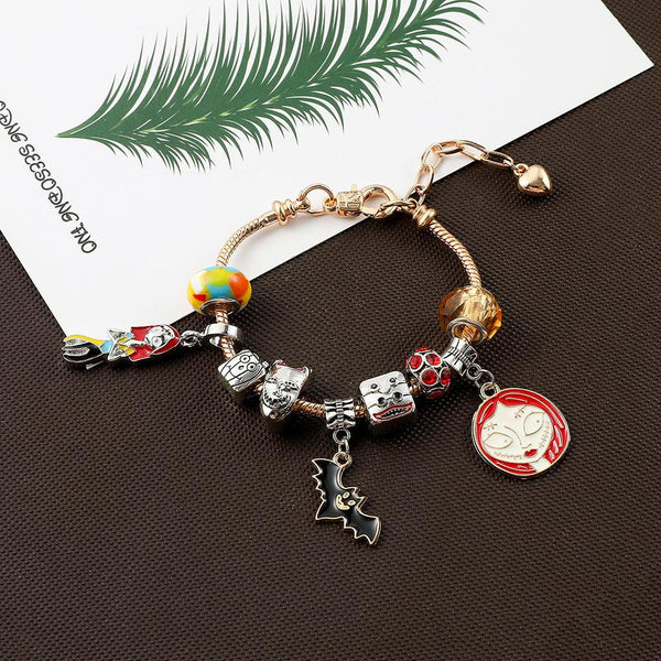 Halloween children DIY large hole bead bracelet bracelet necklace gift box blind box set accessories
