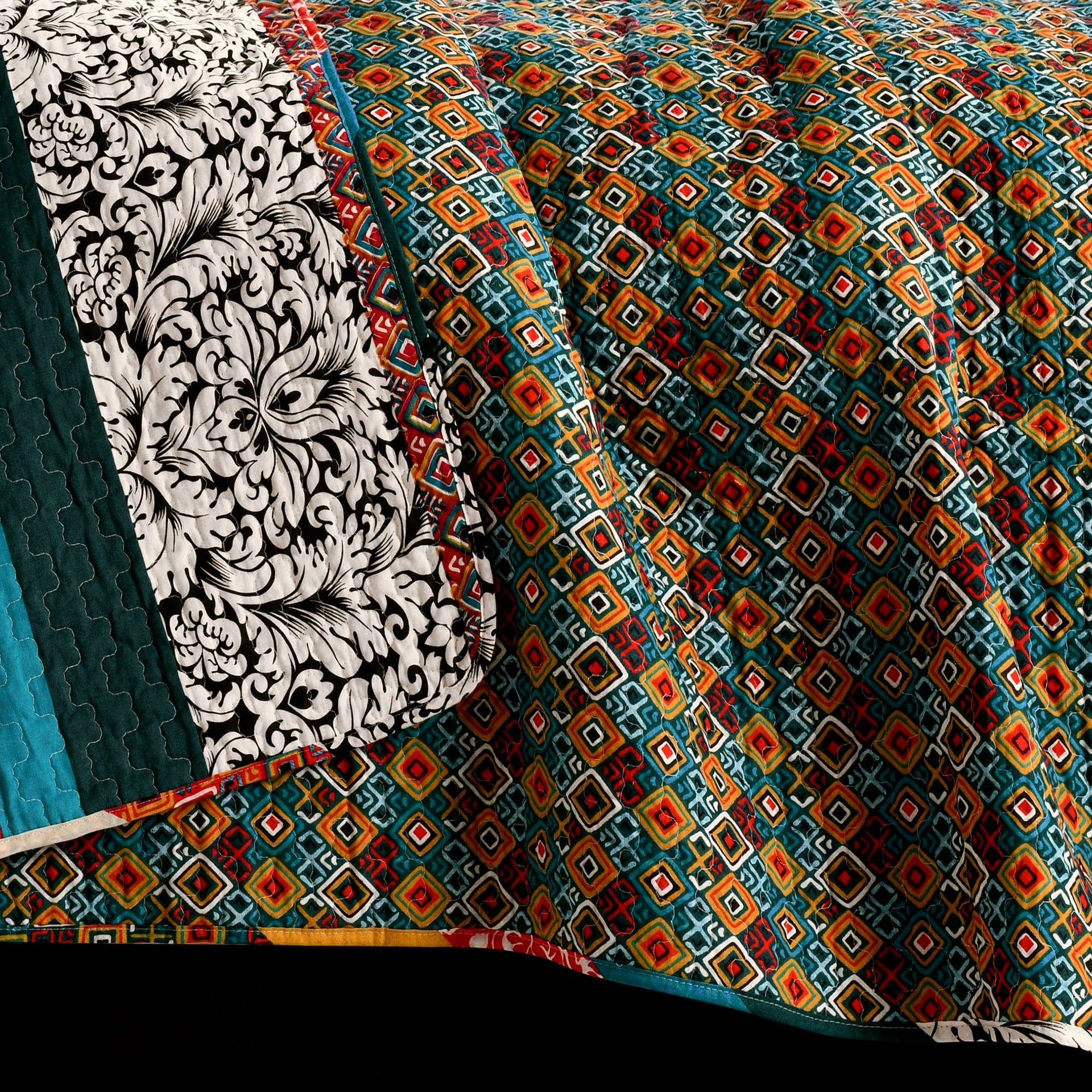 Boho Stripe Quilt Set