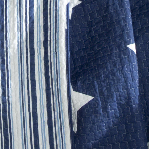 Star Reviersible 2 Piece Quilt Set Twin Size