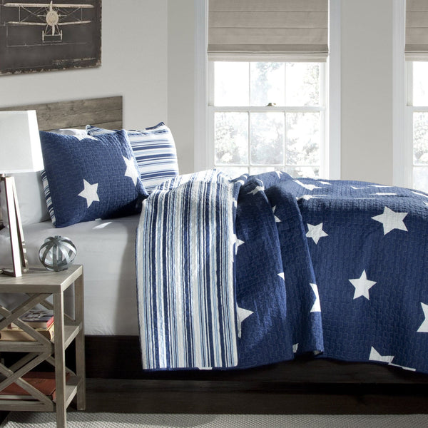 Star Reversible 3 Piece Quilt Set