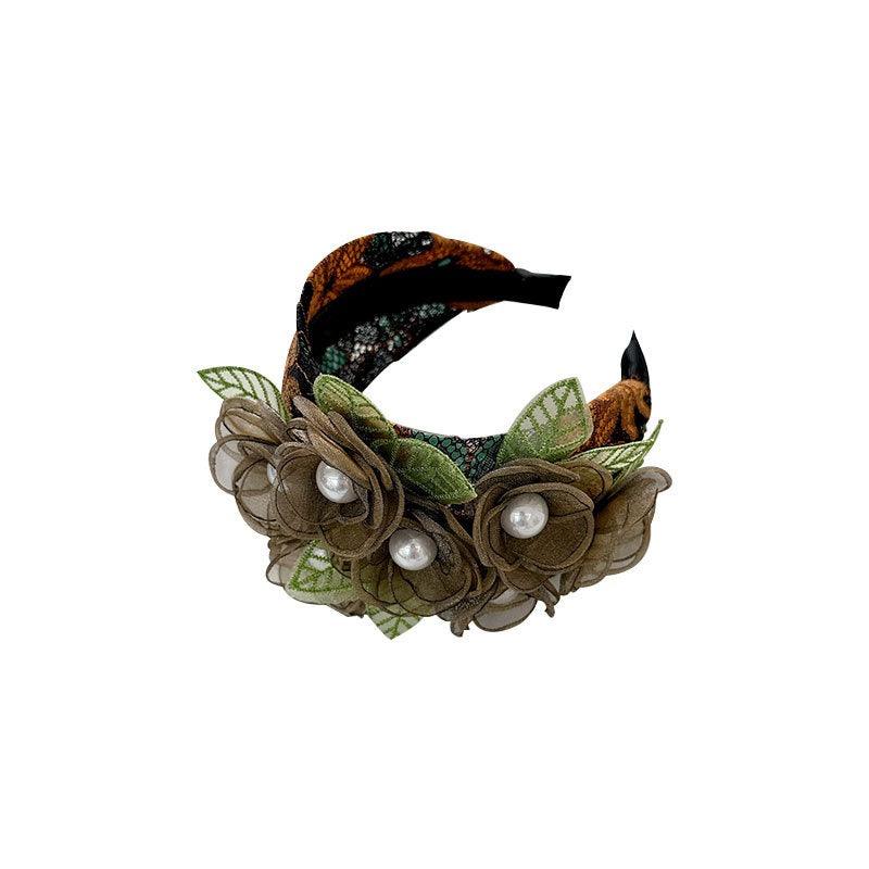 Fashionable handmade fabric exaggerated flower headwear