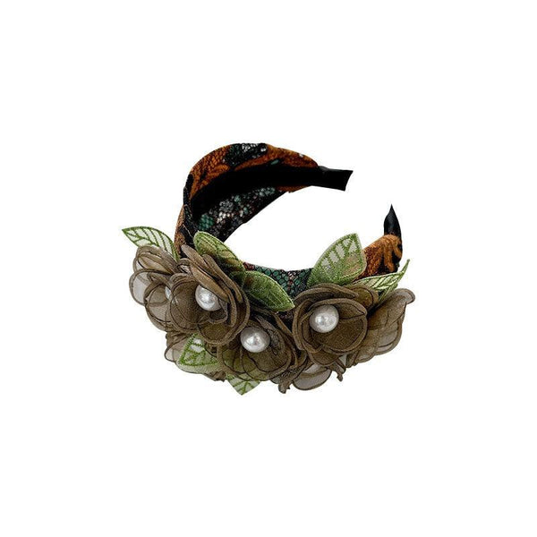 Fashionable handmade fabric exaggerated flower headwear