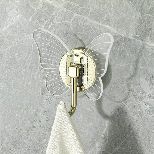 Non perforated butterfly hook three-dimensional foyer clothes hook keychain
