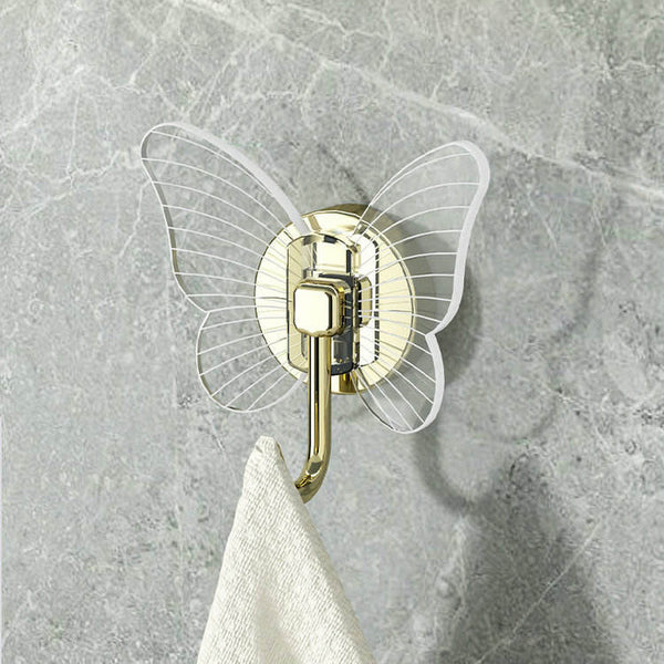 Non perforated butterfly hook three-dimensional foyer clothes hook keychain