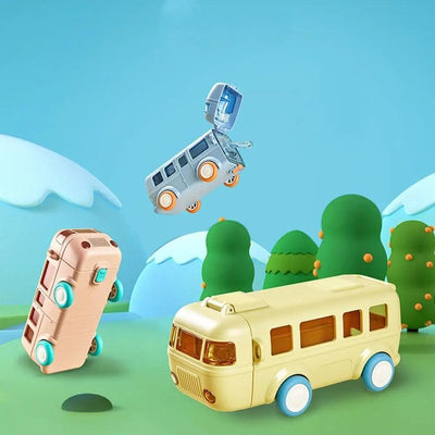 500ml Bus Car Children's Straw Water Cup Tritan Cute Plastic Cup Portable Outdoor Bouncing Lid Cup