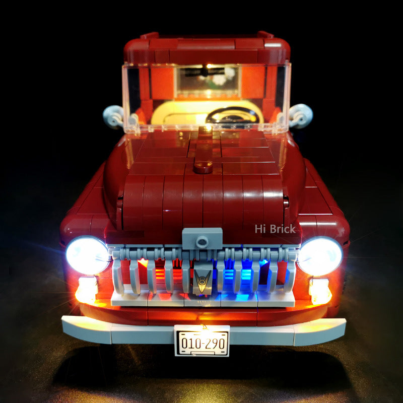 lighting is compatible with LEGO 10290 retro pickup truck car versatile creative remote control building block LED light