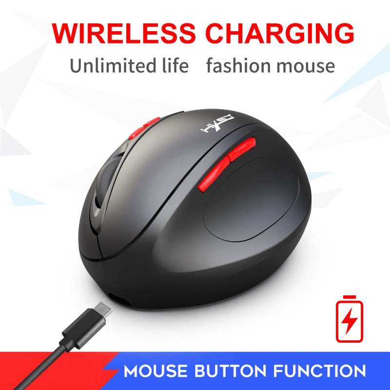 2.4G wireless mouse rechargeable vertical mouse with 7 buttons ergonomic design