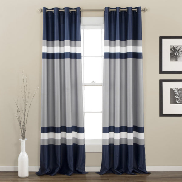 Alexander Stripe Light Filtering Window Curtain Panel Set
