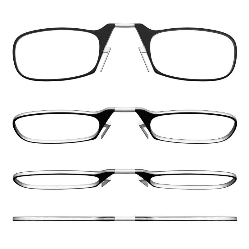Nose clip presbyopic glasses keychain ultra lightweight carrying elderly glasses wallet glasses reading glasses