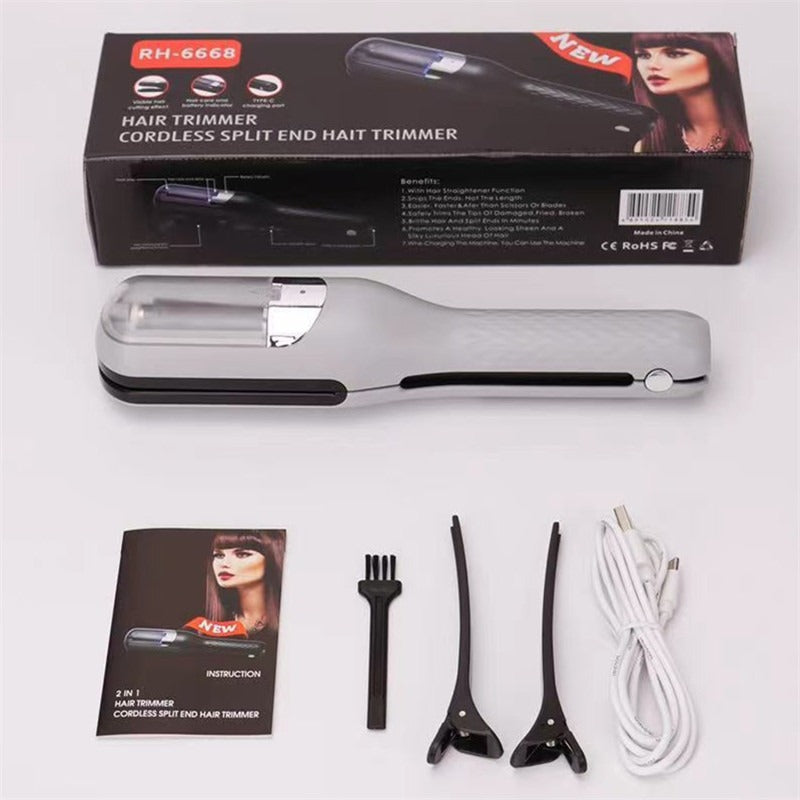 Fully automatic hair clipper, hair splitting and trimming device, multifunctional electric women's 2-in-1 trimming and cutting d